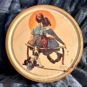 Vintage 1986 Limited Edition Norman Rockwell "Puppy Love" Cookie Tin-Empty